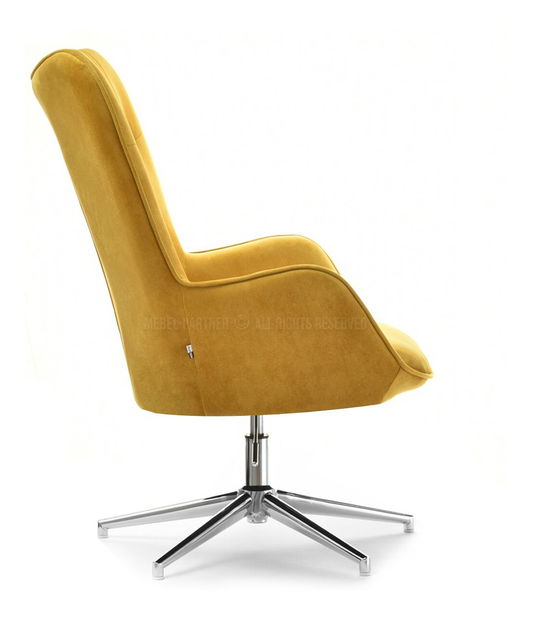 Fotoliu Truni (galben + crom)