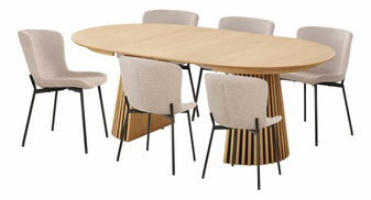 Set de masă Oramona 1 (stejar + bej)