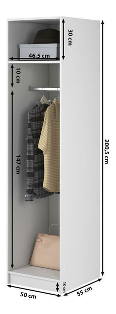 Ormar za garderobu Kasandra XCI (bijela)