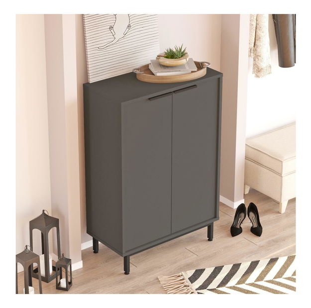 Cipősszekrény Abbygail 1 (antracit) 