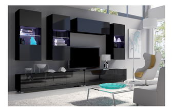 Mobilier living Calabria C5 (Negru) (fără iluminat)
