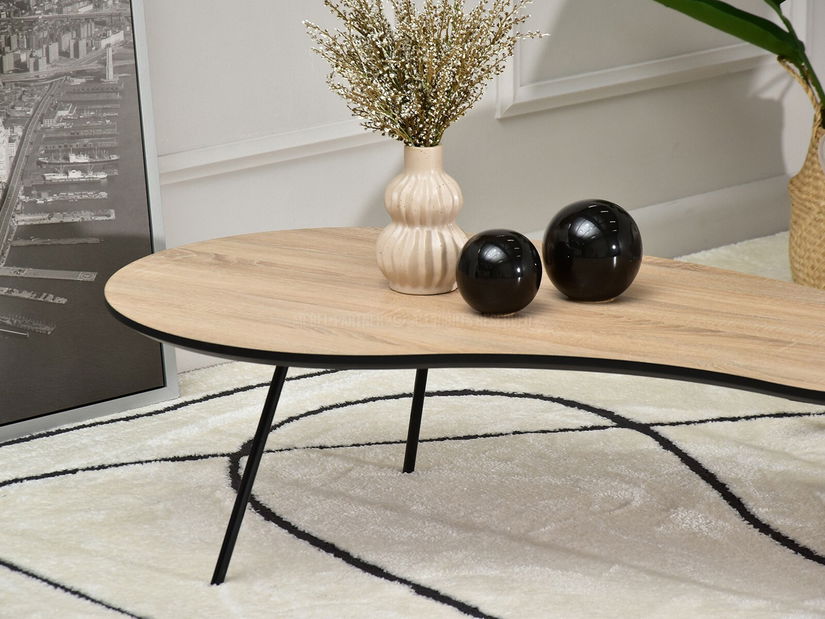 Dohányzóasztal Sirius (szonoma + fekete)