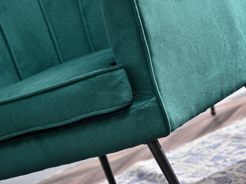 Kreslo Etimee F (zelená + zlatá)