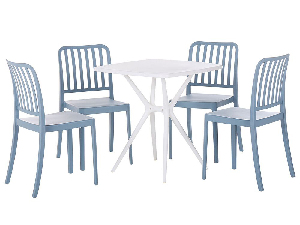 Set mobilier de balcon Sinnamon (Alb + Albastru) 