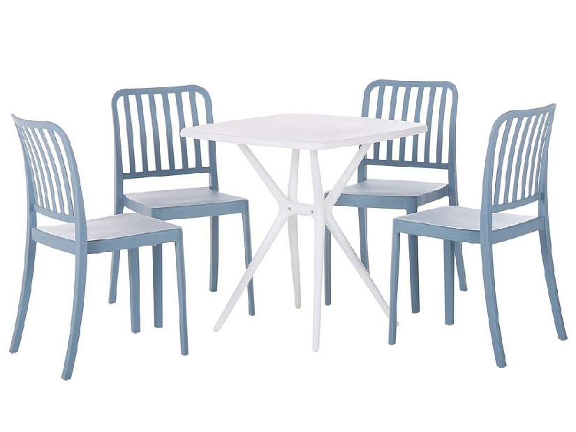 Set mobilier de balcon Sinnamon (Alb + Albastru) 