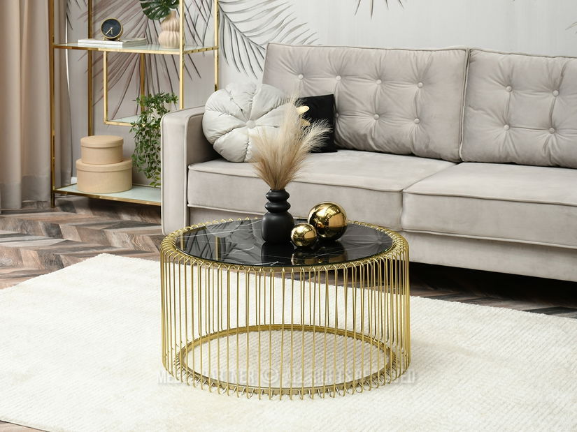 Dohányzóasztal Nils (márvány + arany)