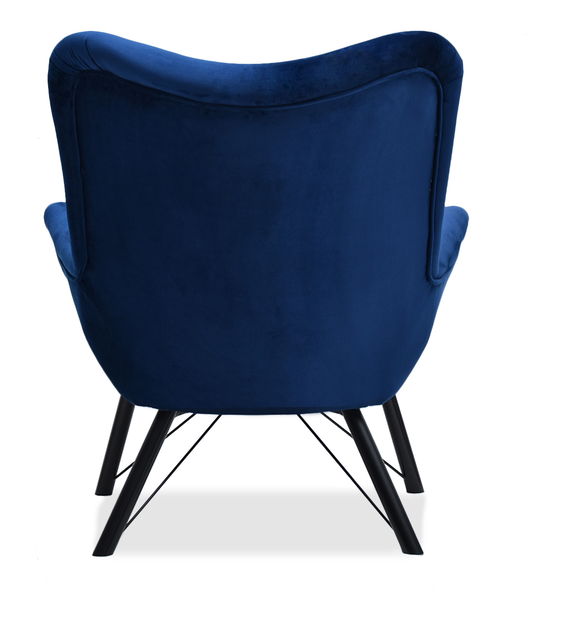 Relaxačné kreslo Dawntawn (tmavomodrá + čierna)