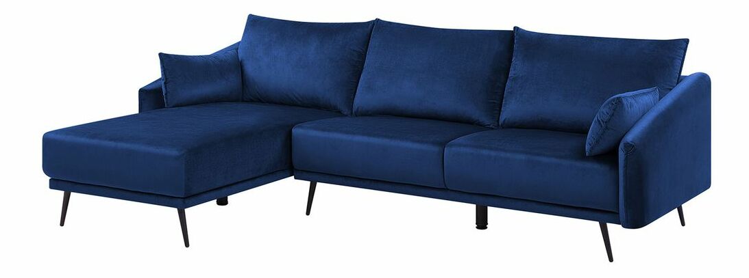 Rohová sedačka Yrso (modrá) (s LED osvetlením) (L)