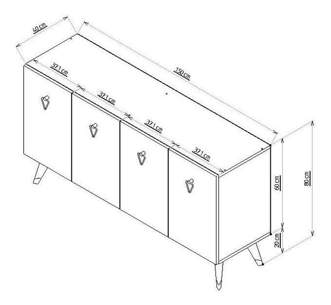 Dulap Vopula (antracit + auriu) *lichidare de stoc