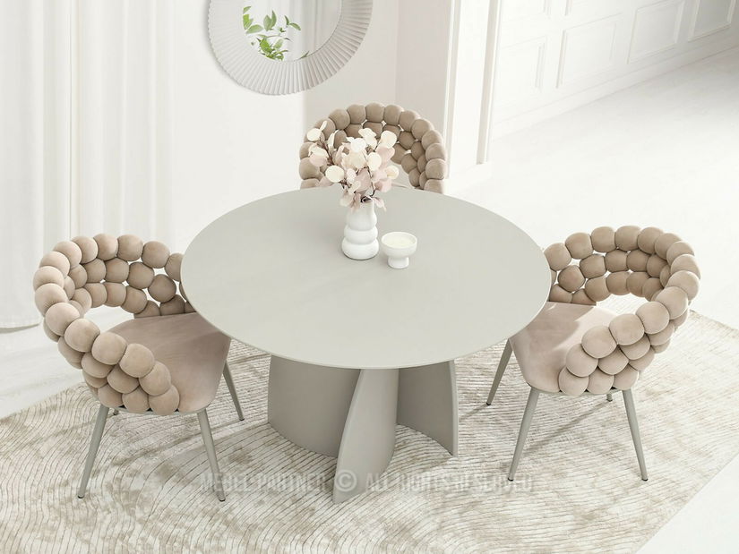 Masă sufragerie Gustado (gri) (pentru 4 persoane)