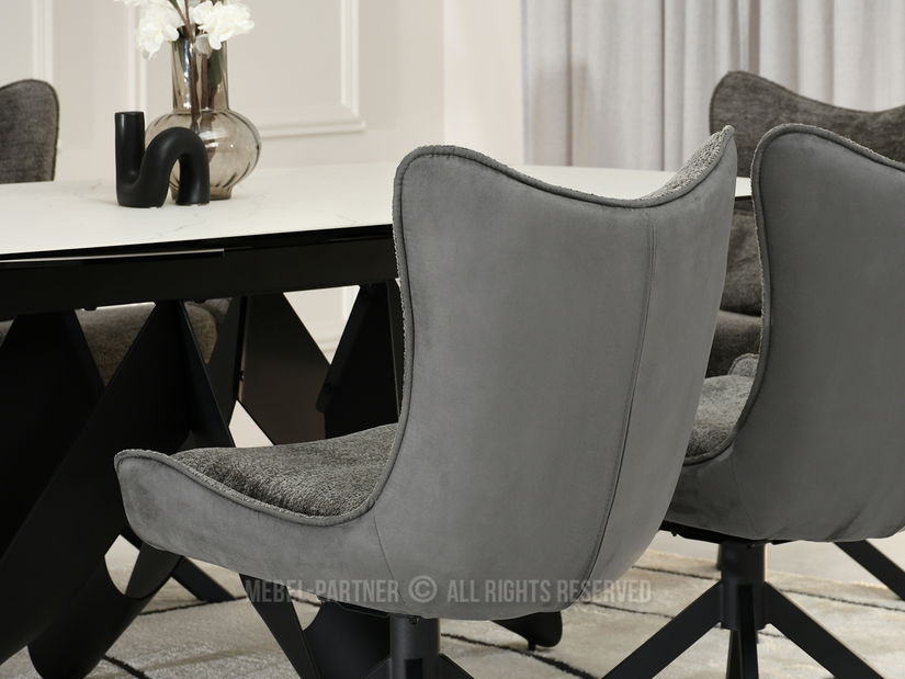 Stolička Nanny (sivá + čierna)