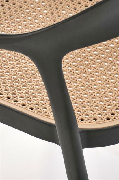 Vrtna stolica Karo (crna + natural)