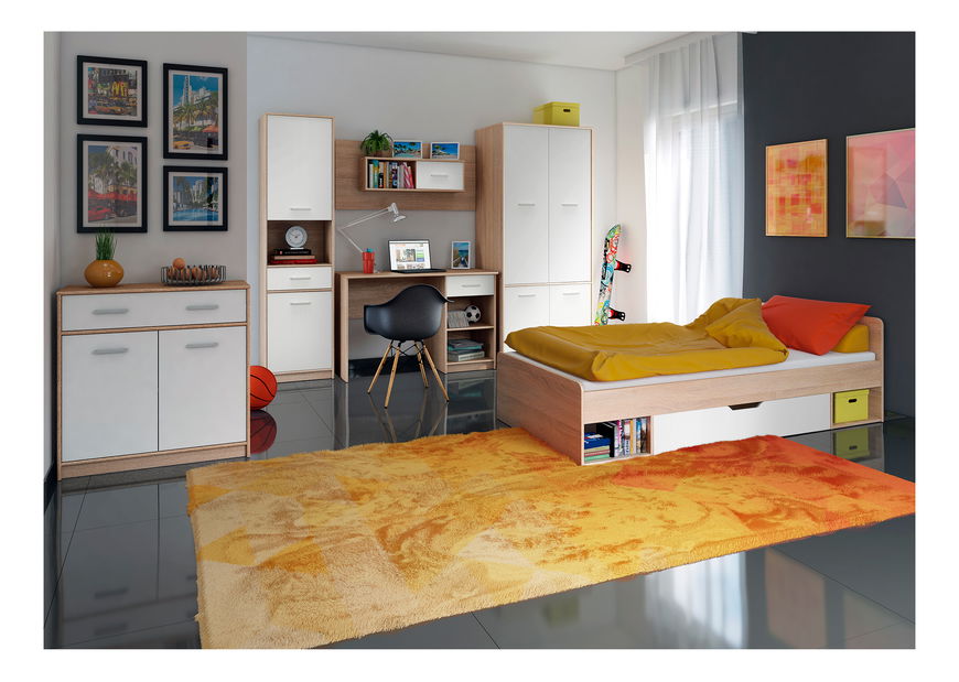 Dulap cu rafturi Thornham 2D1S (Alb)