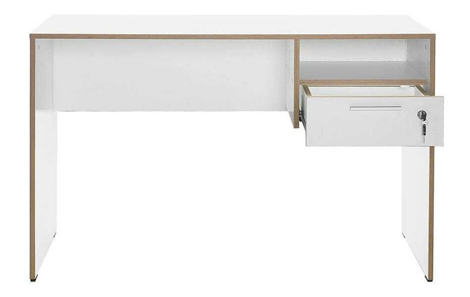 Masă PC Calliope 2 (alb + stejar) 