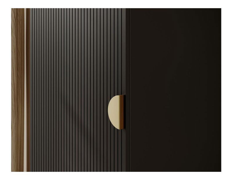 Dulap cu haine Moonie XV (negru + alb)