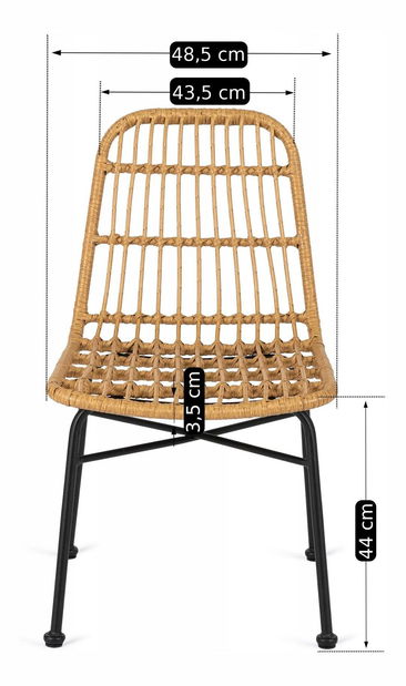 Záhradná stolička Wendats (prírodná) 