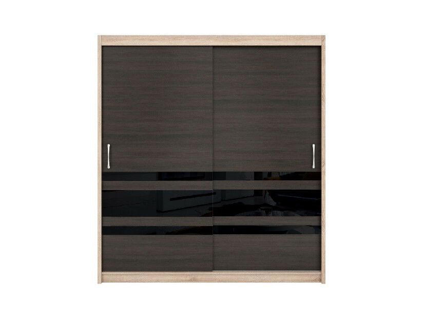 Šatníková skriňa BRW Elda F38/200/16 (dub sonoma + wenge)