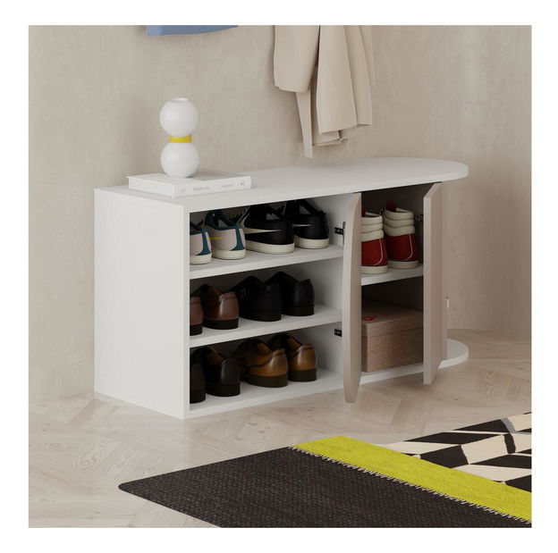 Cipőtároló (cipősszekrény) Butoti 3 (világos mokka + fehér)