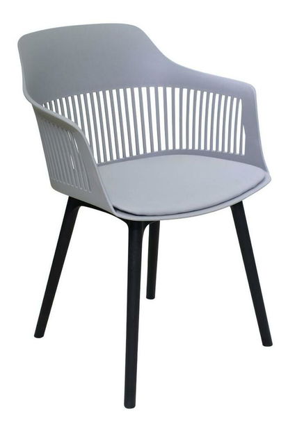 Jedálenské kreslo Noslono (sivá + čierna) 