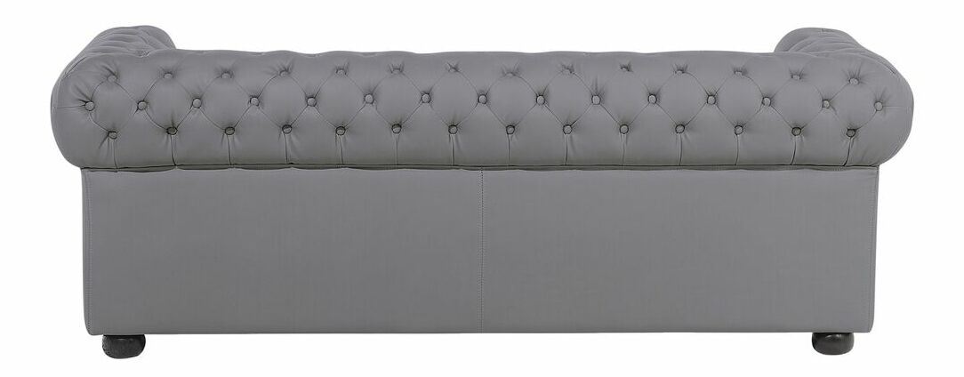 Háromszemélyes bőr kanapé Chichester (szürke)