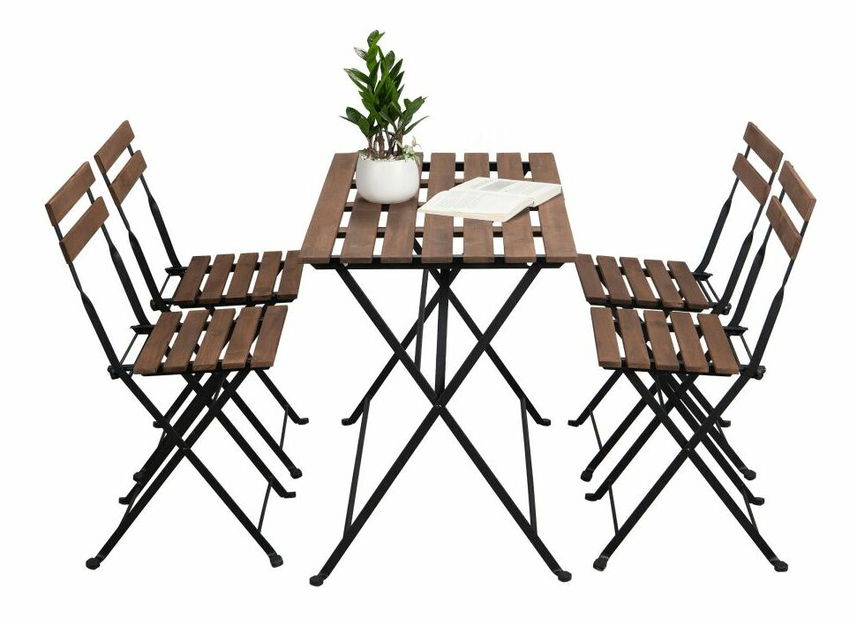 Vrtni set 1+4 SODAN (akacija + crna) (za 4 osobe)