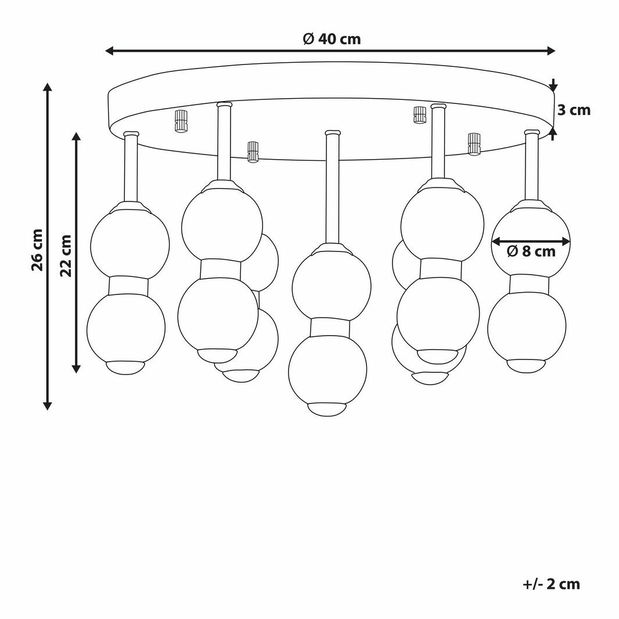 Mennyezeti lámpa Yashawn (arany) 
