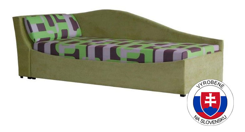 Váľanda Wave 90 cm zelená, ľavá