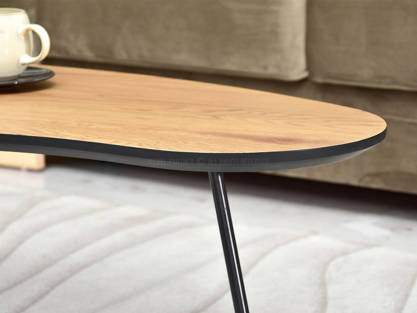 Dohányzóasztal Sirius (tölgy + fekete)