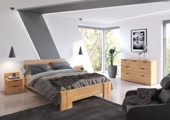 Manželská posteľ 200 cm Naturlig Tosen High (buk)