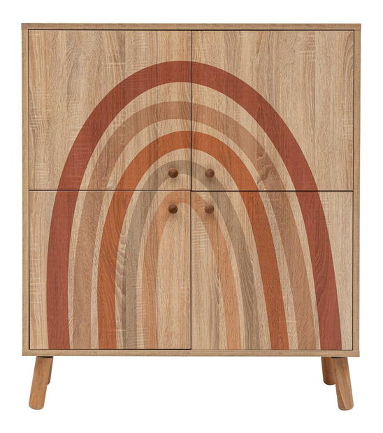 Skrinka Maluxe (viacfarebná prírodná)