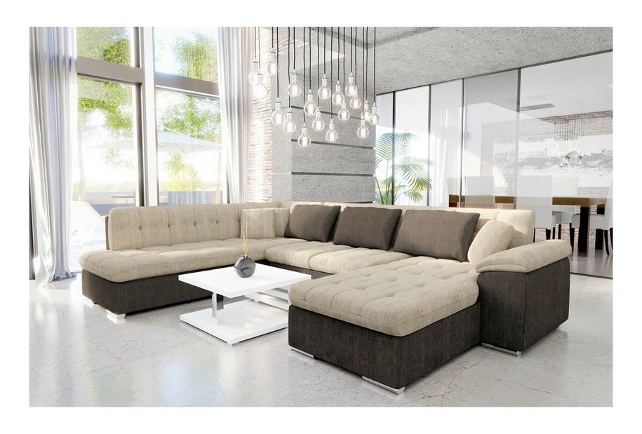 Kutna garnitura Talina s funkcijom spavanja (desna U) (Kronos 09 + Kronos 09 + Paros 05)