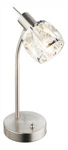 Stolna lampa Kris 54356-1T (nikl + prozirna)