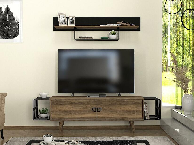 Mobilier living Kudave (Nuc + negru) 