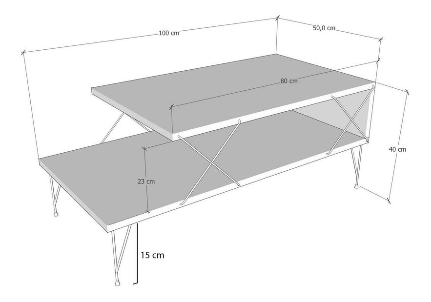 Stolić za kavu Loira (zlatna + mramor svijetli)