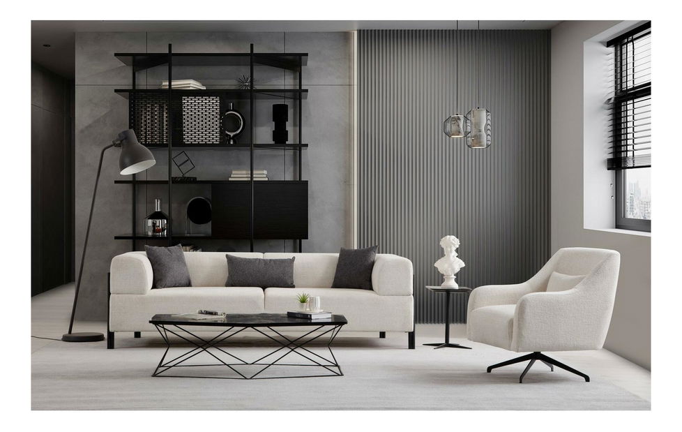 Fotel Ginarutta (fehér + fekete)