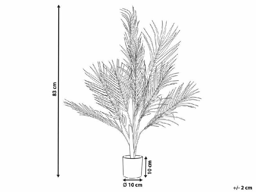 Művirág virágtartóban 83 cm Palma (zöld)