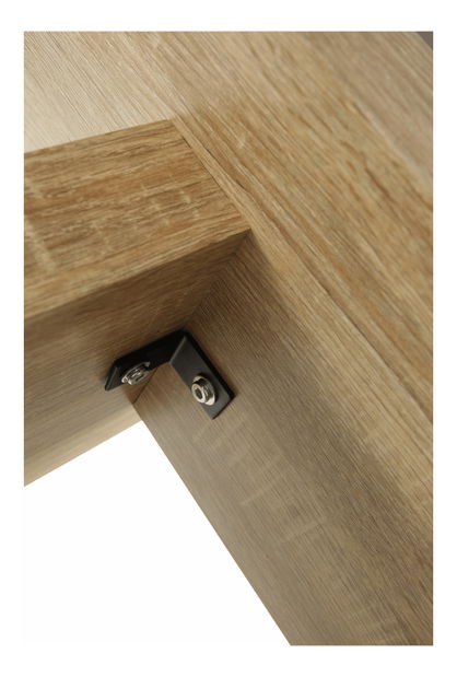 Jedálenský stôl 160 cm Farni (biela + dub sonoma)