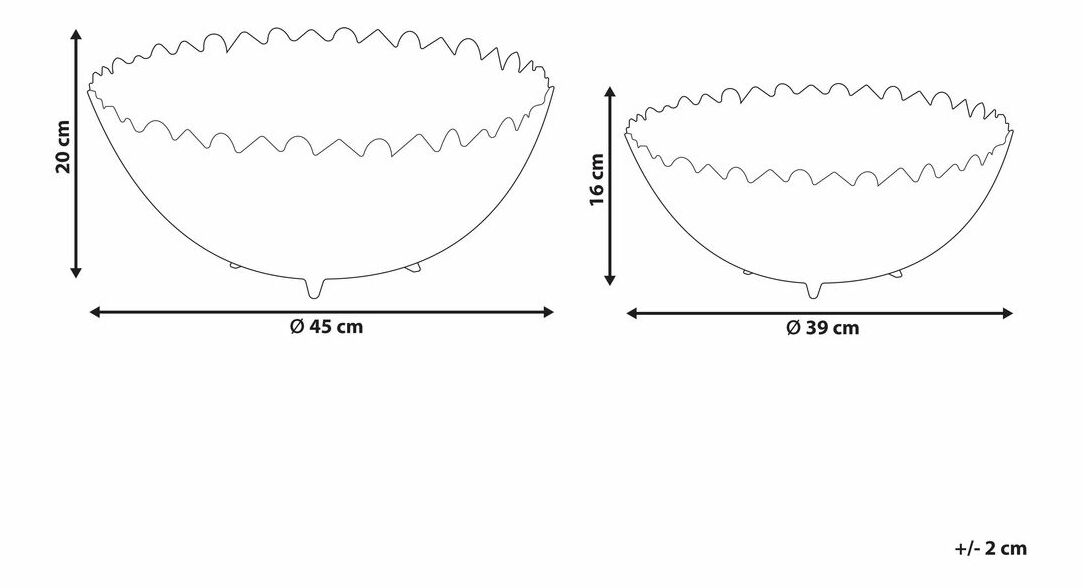 Set 2 buc boluri Gandalf (auriu)