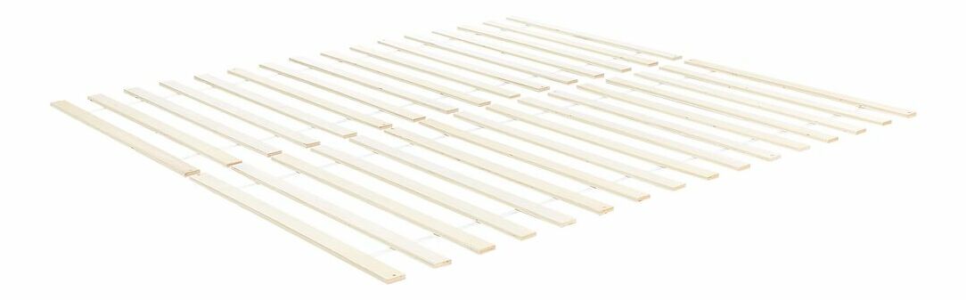 Pat matrimonial 160 cm TANTE (lemn) (alb) (cu somieră)