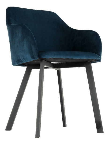 Scaun de sufragerie Talira (albastru + negru)