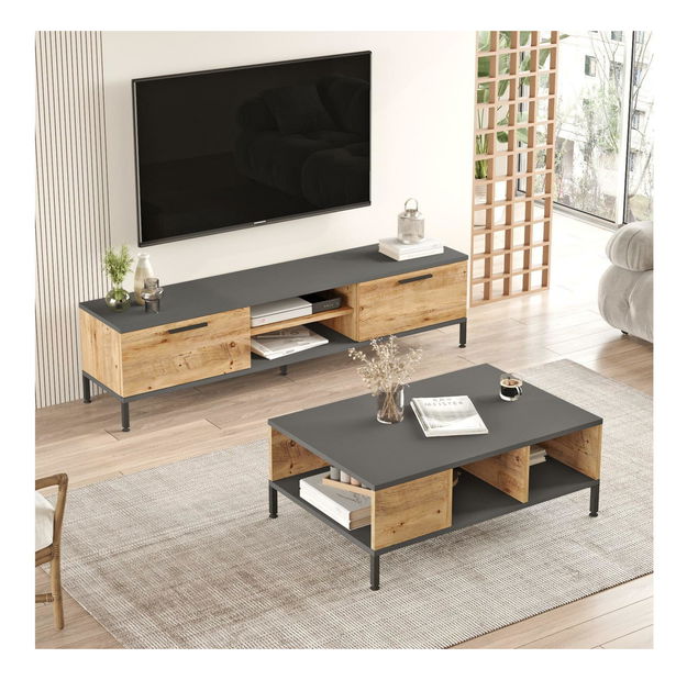 Set za dnevni boravak Ria 1 (atlantski bor + antracit)