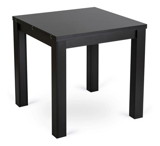 Masă de sufragerie extensibilă Menores (negru) (pentru 4-6 persoane) *vânzare stoc