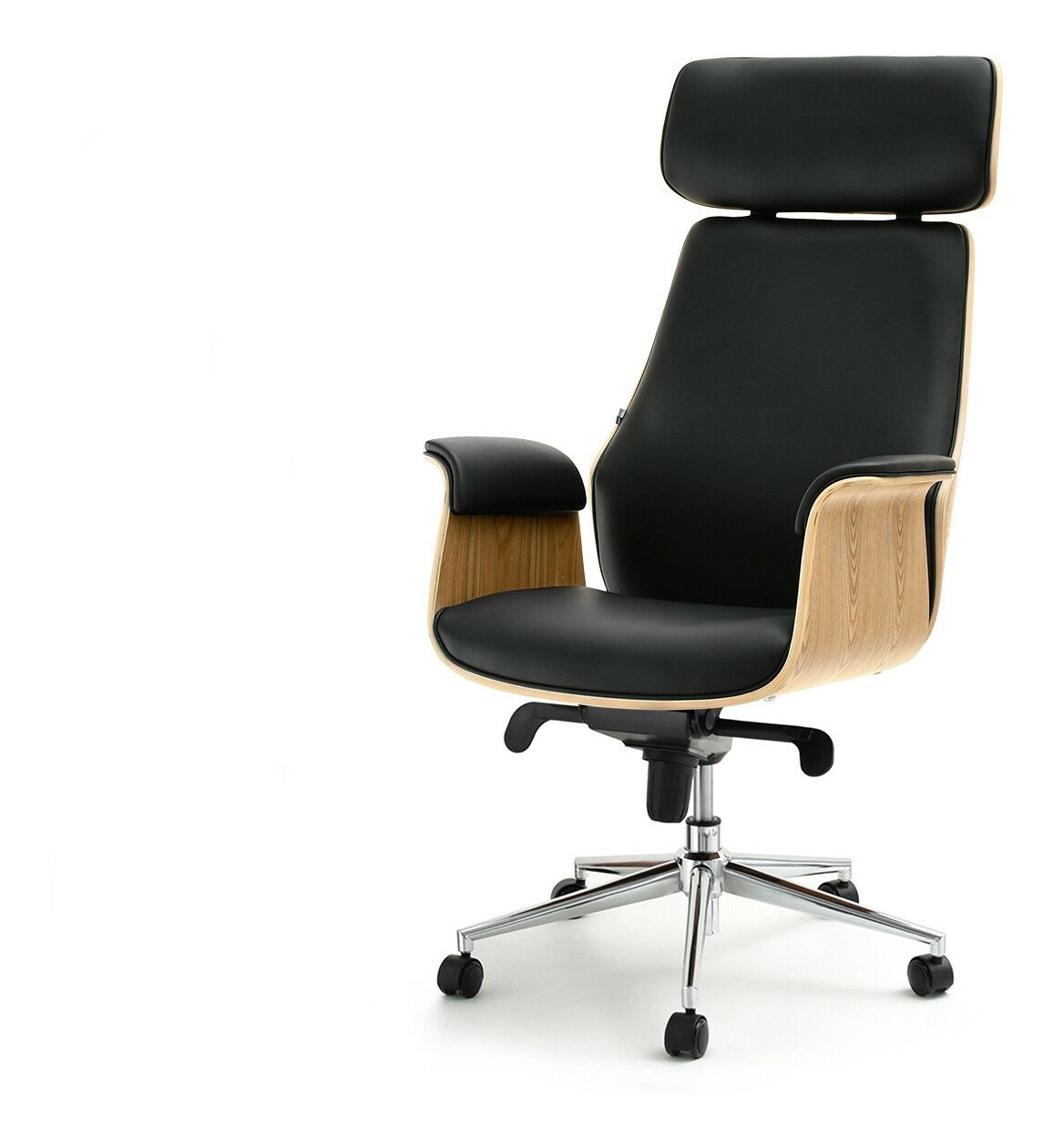 Kreslo Lionel (dub čierny + chrómová)