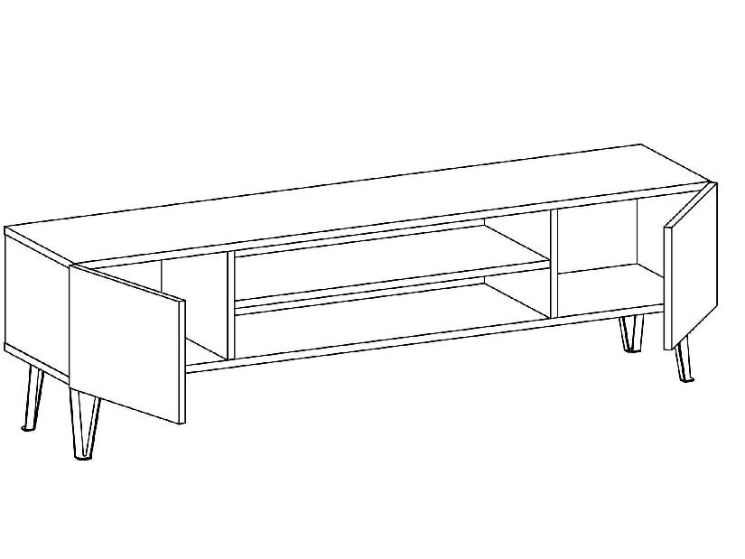 TV stolík/skrinka Sasimu (biela) 