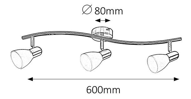 Bodové svietidlo Soma 6303 (saténová chrómová + biela)