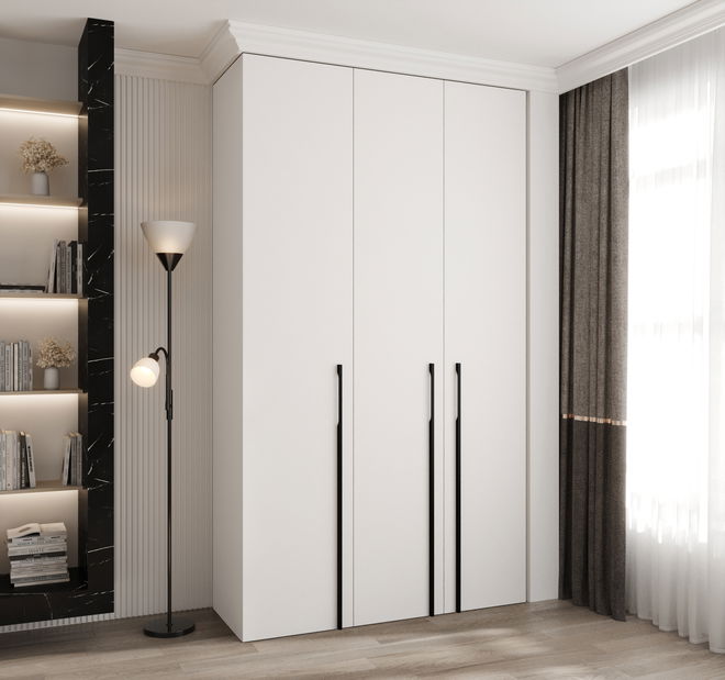 Ruhásszekrény 140 cm Carmela 50-3 (fehér + fekete)