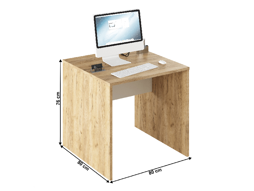 PC stolík Rumia 17 (dub artisan + biela)