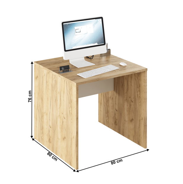 PC stolík Rumia 17 (dub artisan + biela)