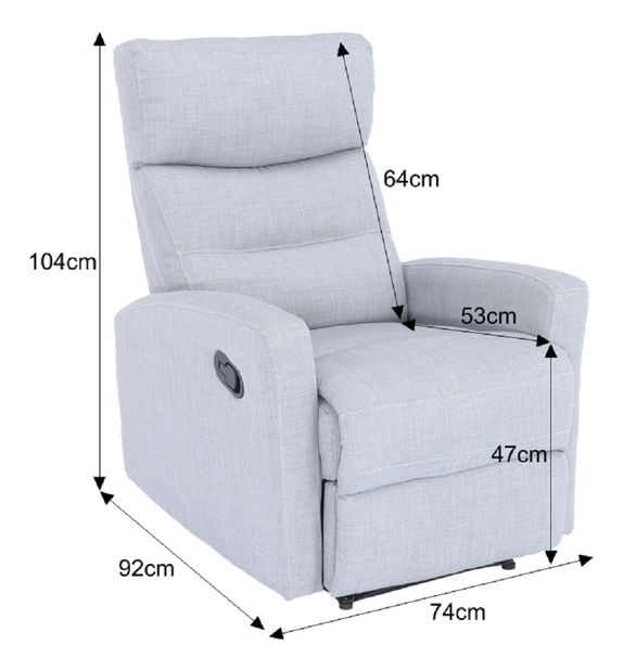 Relax fotel Silas (szürke)