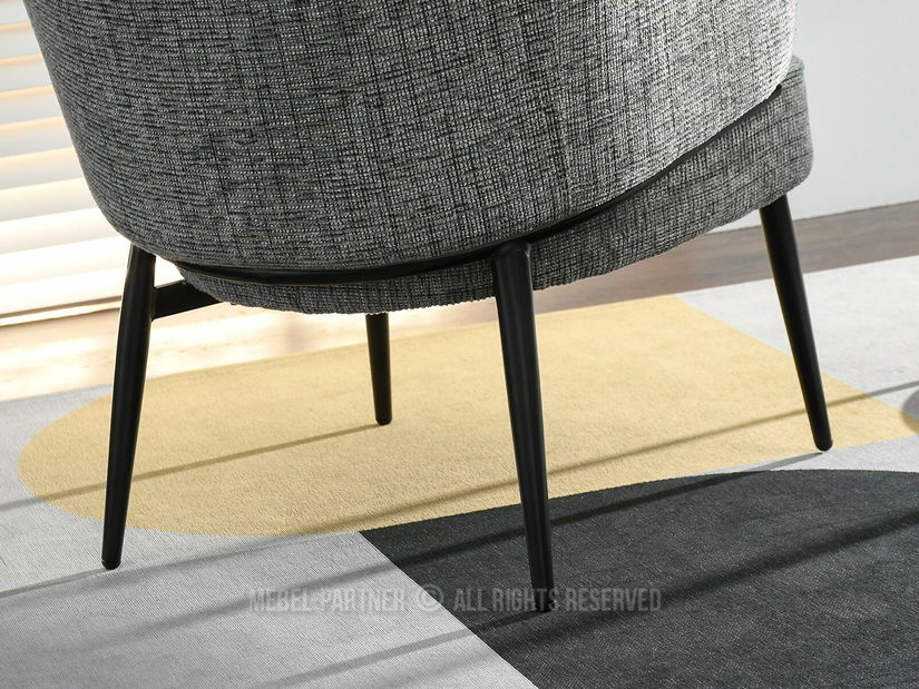 Kreslo Alfredo (sivá + čierna)